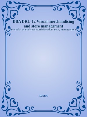 BBA BRL-12 Visual merchandising and store management